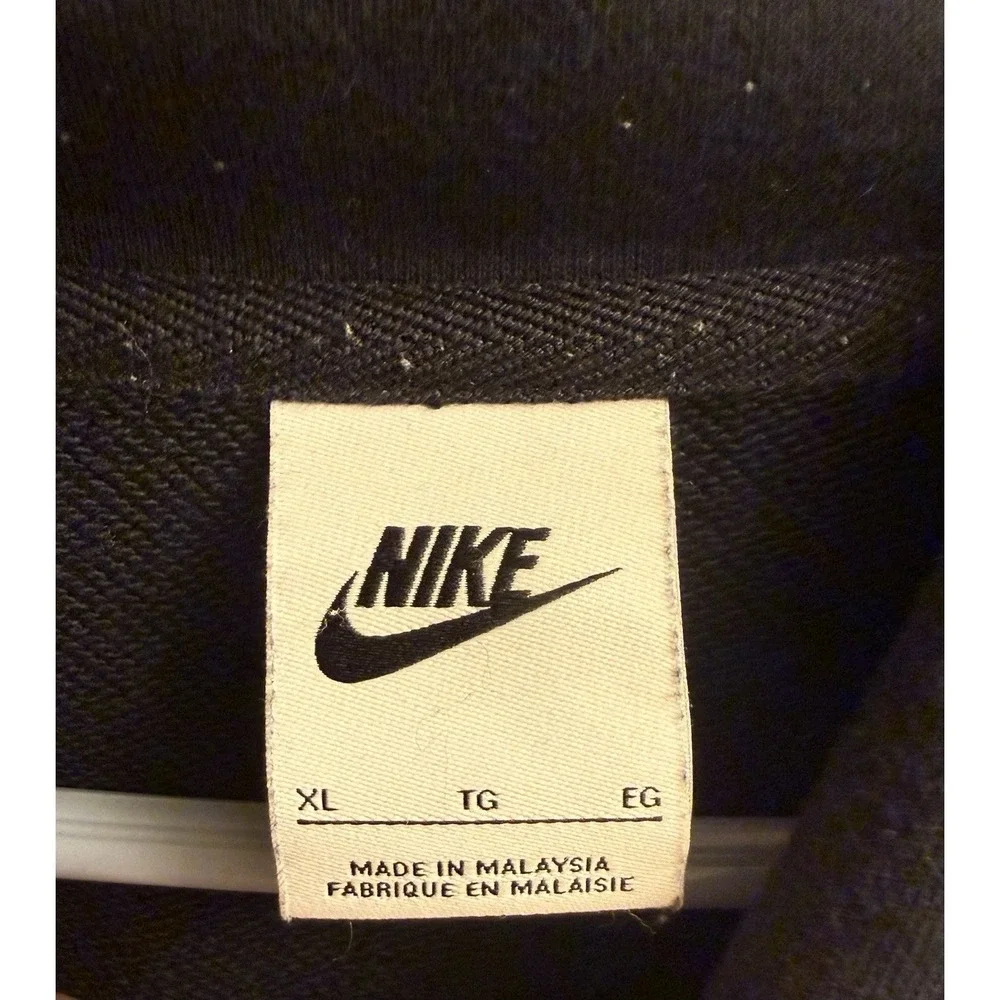 Nike Hoodie‎ Sweatshirt Varsity French Terry Pullover Mens XL Black